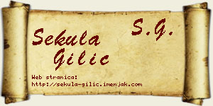 Sekula Gilić vizit kartica
